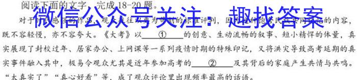 衡水金卷先享题压轴卷2023答案 新教材二语文