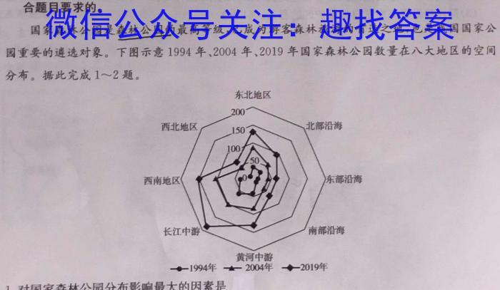 安徽省2023年初中毕业学业考试模拟试卷s地理