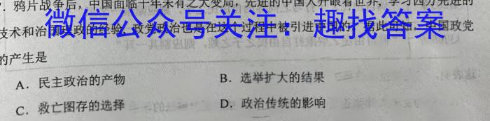 炎德英才大联考2023年高三年级4月大联考&政治