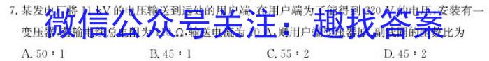 2022-023学年安徽省九年级下学期阶段性质量监测（六）l物理