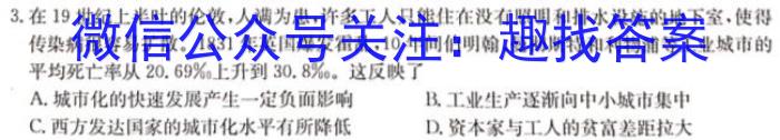 炎德英才大联考2023年普通高等学校招生全国统一考试考前演练三历史