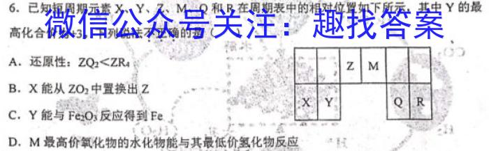 广西省2023年春季学期高一期中检测（23-394A）化学