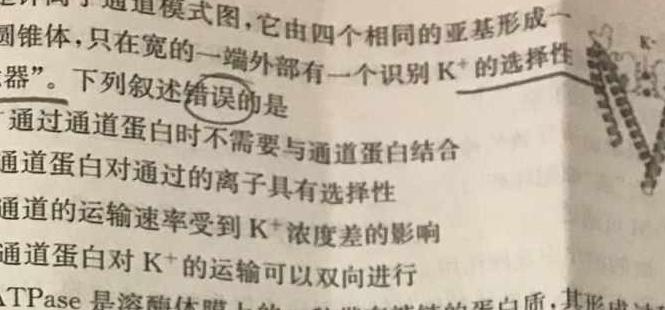 2023届柳州高中/南宁三中高三(4月)联考生物