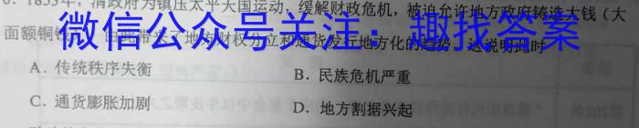 江西省2023届九年级江西中考总复习模拟卷（三）历史