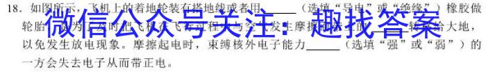 安徽省2024届八年级下学期教学评价二（期中）物理`