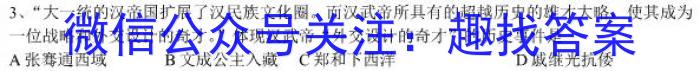 名校之约•安徽省2023年中考导向八年级学业水平测试（五）历史