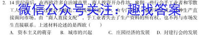 2022~2023学年新乡高三第二次模拟考试(23-343C)历史