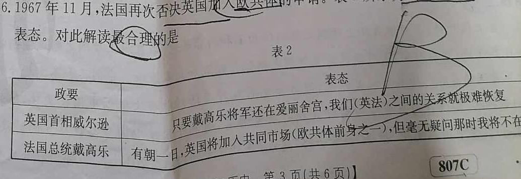 2023届金学导航·模拟卷(八)·D区专用政治y