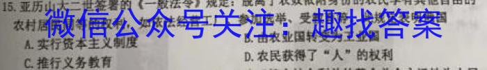 贵州2023年六校联盟高三下学期适应性考试(四)4历史