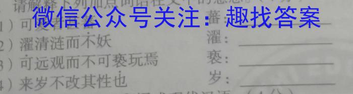 木牍&老庄大联考2023年4月安徽中考名校信息联考卷语文