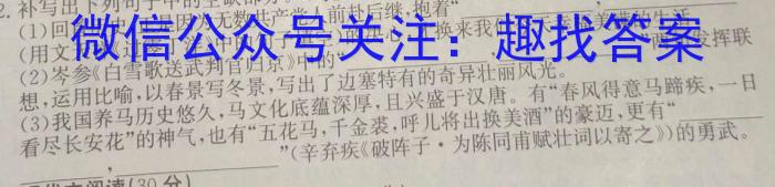 [湛江二模]广东省2023年湛江市普通高考第二次模拟测试(23-379C)语文