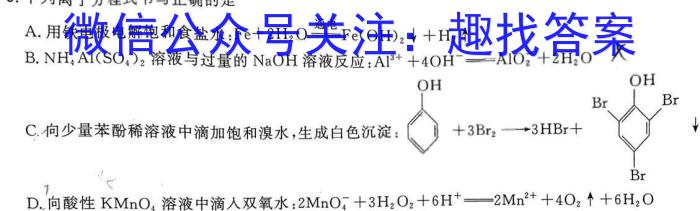 2023年炎德英才大联考高二年级4月联考化学