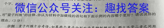 菁师联盟2023届4月质量检测考试语文