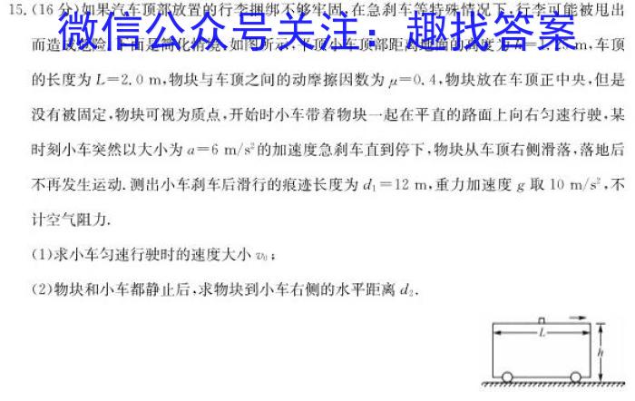 ［广州二模］广州市2023届普通高中毕业班综合测试（二）物理.