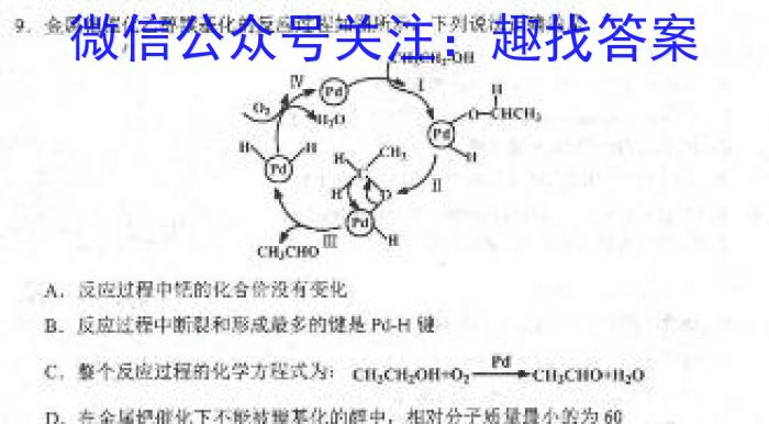 2023年重庆大联考高二年级4月期中考试（23-417B）化学