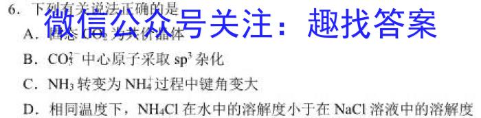 2023年万友中考模拟卷（四）化学