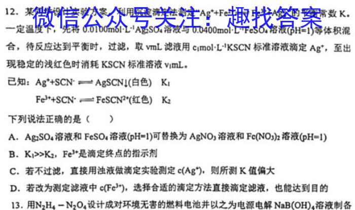 2023年江西九年级学业水平考试模拟卷化学