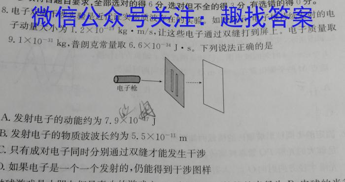 2023年普通高等学校招生伯乐马模拟考试(六)f物理