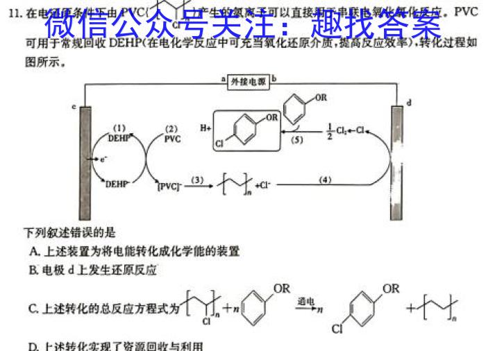 2023届华大新高考联盟高三年级4月联考（新高考）化学