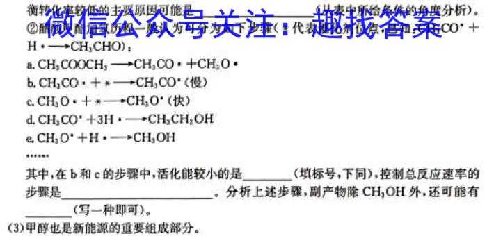 衡中文化2023年衡水新坐标·信息卷(二)化学