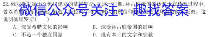 陕西省西安市西咸新区2023年初中学业水平考试模拟试题（一）B版历史