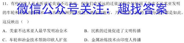 中考模拟系列2023年河北省中考适应性模拟检测(强化二)历史试卷