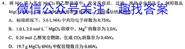 2023年普通高等学校招生全国统一考试信息模拟测试卷(新高考)(二)化学