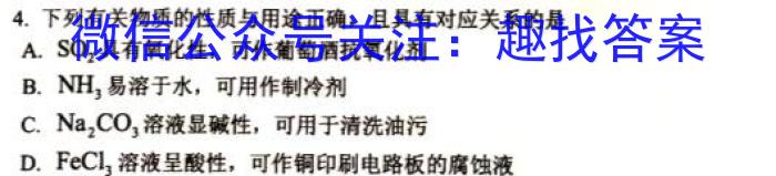 衡中同卷2024-2023学年度下学期高三年级二调考试(新高考/新教材)化学