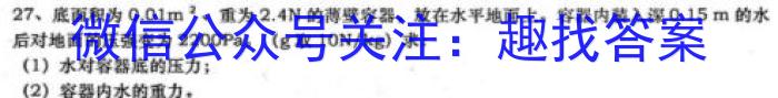 山西省实验中学2024-2023学年第二学期期中质量监测（卷）q物理