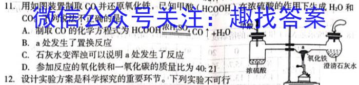 大同一中南校2022-2023年第二学期阶段性综合素养评价（二）化学