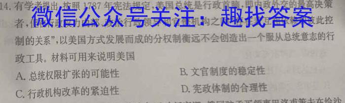 2023届西北师大附中高三模拟考试(2023年4月)政治s