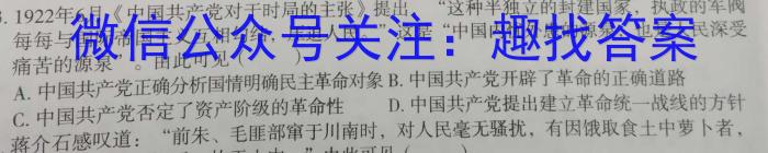 周至县2022-2023学年度高考第二次模拟考试历史试卷