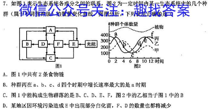 山西省2024届八年级阶段评估【R-PGZX F SHX（六）】生物