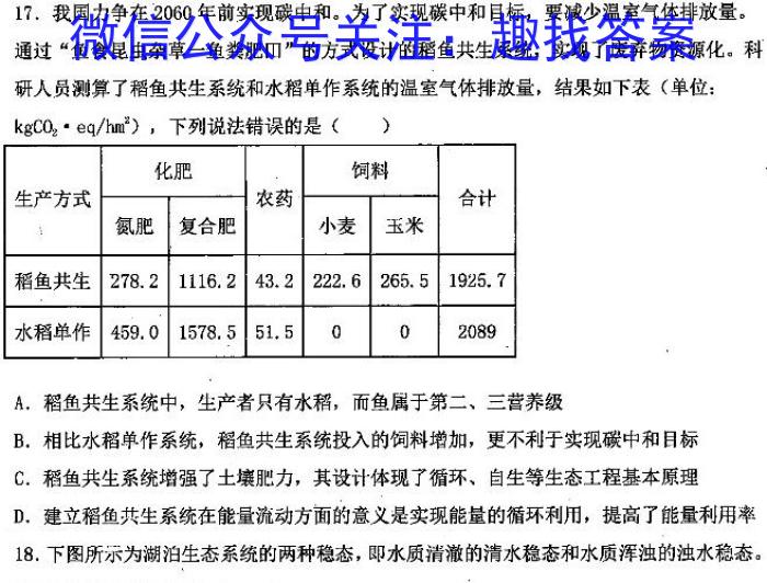 023届陕西省第五次模拟考试生物"