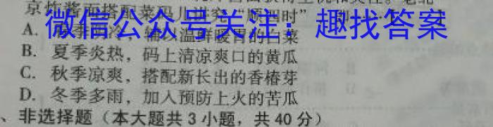 安徽省2022-2023学年九年级下学期期中教学质量调研l地理