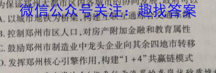 湖南新高考教学教研联盟2023届高三年级第二次联考s地理