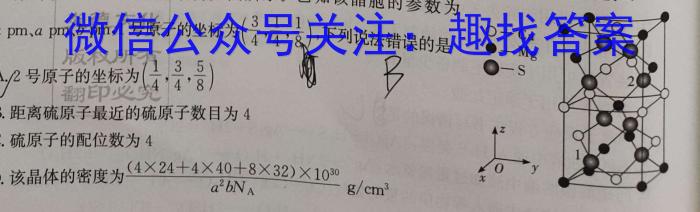 衡中同卷2022-2023下学期高三年级三调考试(新高考/新教材)化学