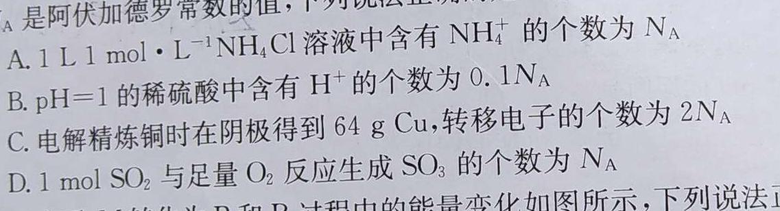 2023届柳州高中/南宁三中高三(4月)联考化学