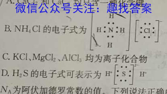 2025届湖南大联考高一年级4月联考（005A·HUN）化学