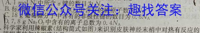 山西省2024-2023学年七年级下学期期中综合评估（23-CZ190a）化学