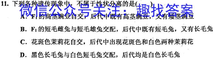 金考卷2023年普通高等学校招生全国统一考试 新高考卷 押题卷(五)生物