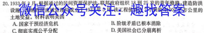 九师联盟2022-2023学年高三3月质量检测(L)G历史