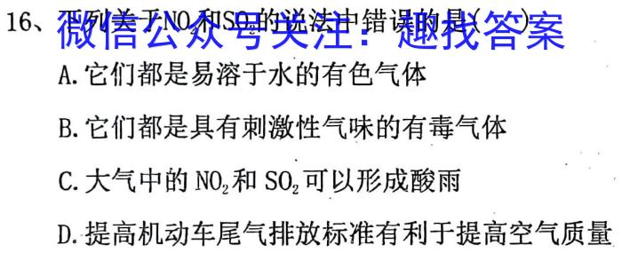 2023年河南决胜中招模拟试卷（二）化学