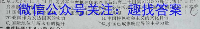 2023普通高等学校招生全国统一考试·冲刺预测卷XJC(二)2政治试卷d答案