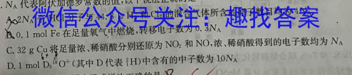 名校之约•安徽省2023年中考导向八年级学业水平测试（六）化学