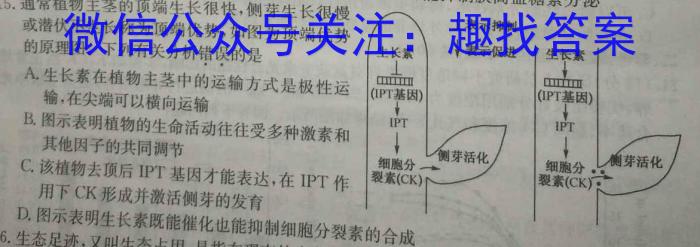佩佩教育·2023年普通高校统一招生考试 湖南四大名校名师团队模拟冲刺卷(2)生物试卷答案