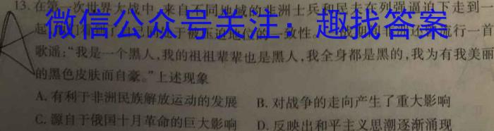 河南省2024-2023学年中原名校中考联盟测评（二）历史