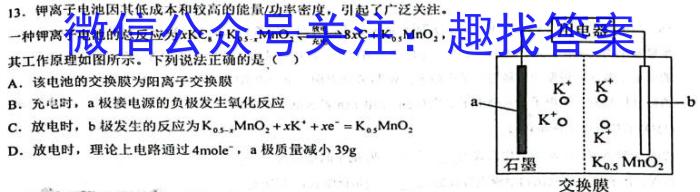 2023年湖南大联考高三年级4月联考（478C·HUN）化学