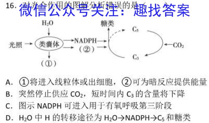 2023年山西省初中学业水平测试信息卷（三）生物