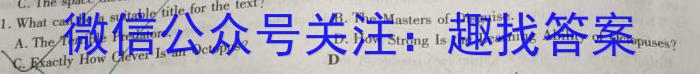 陕西省2023年普通高等学校招生全国统一考试（正方形套黑菱形）英语